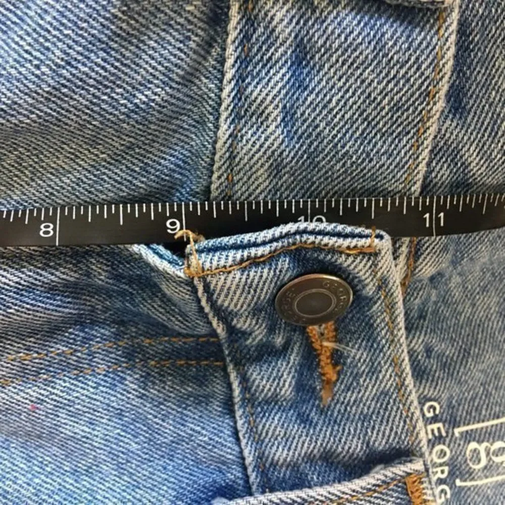 George Distressed Jeans Rigid Denim 100% Cotton Men’s Size 30 Measures 30x27